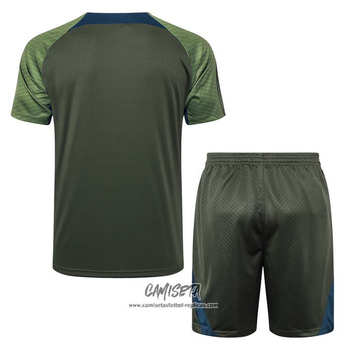 Chandal del Paris Saint-Germain Jordan 2024-2025 Manga Corta Verde - Pantalon Corto